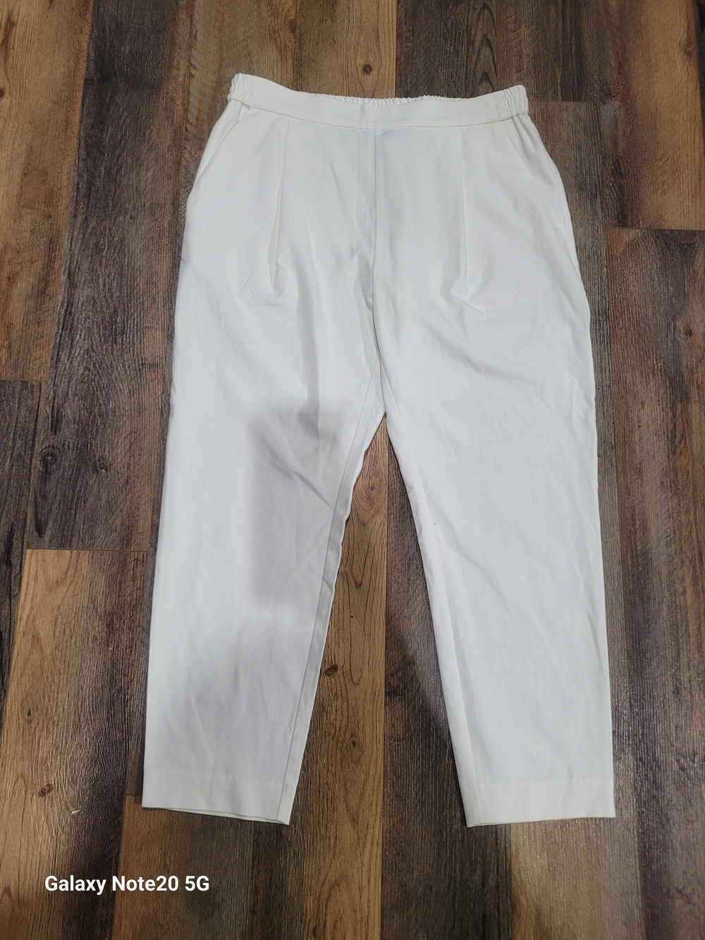 AllSaints White Aleida Tri Trouser Pants Pleated Ankle Casual EUC US 8 - Picture 3 of 10